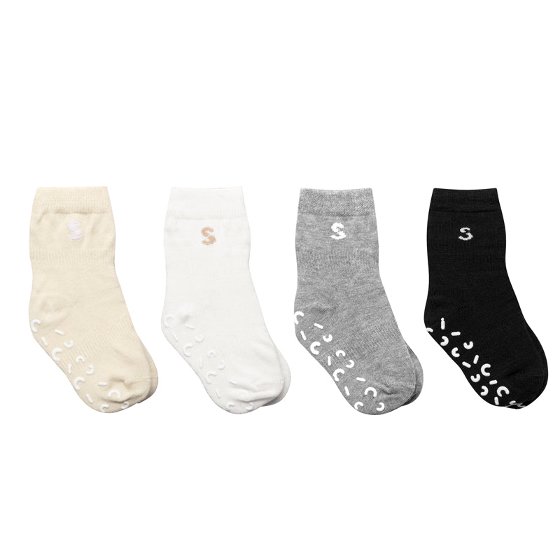 Socks Stuck Stuckies, 4 Pack Classics - Classic 防滑襪四入組 經典純粹 0m-4y – summuse